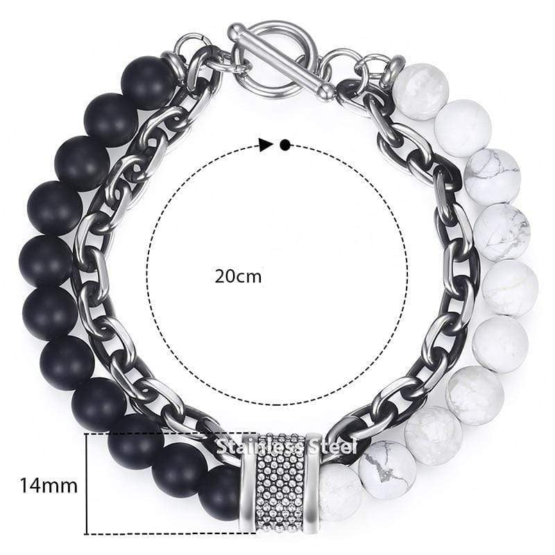 Darius - Bracelet en jaspe, pierre de protection