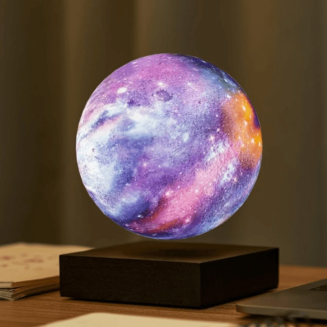 Levitating Moon - 3D Magnetic Moon Lamp with 16 Ambient Colors