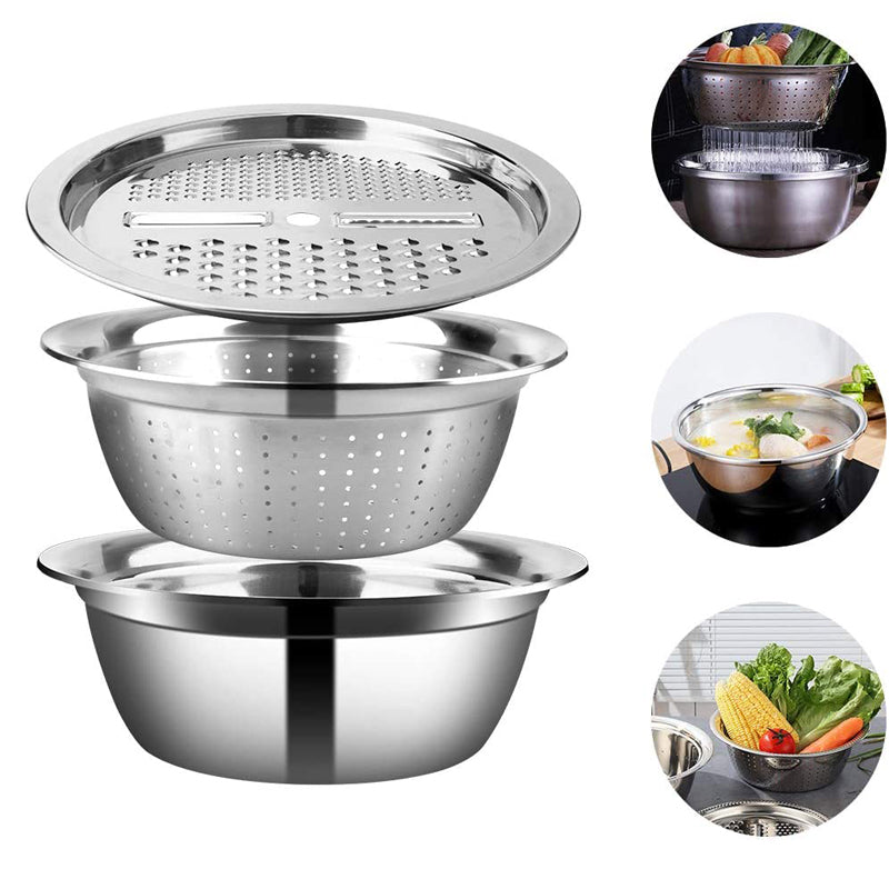 Master Chop - Râpe de Cuisine 3-en-1 en Acier Inoxydable