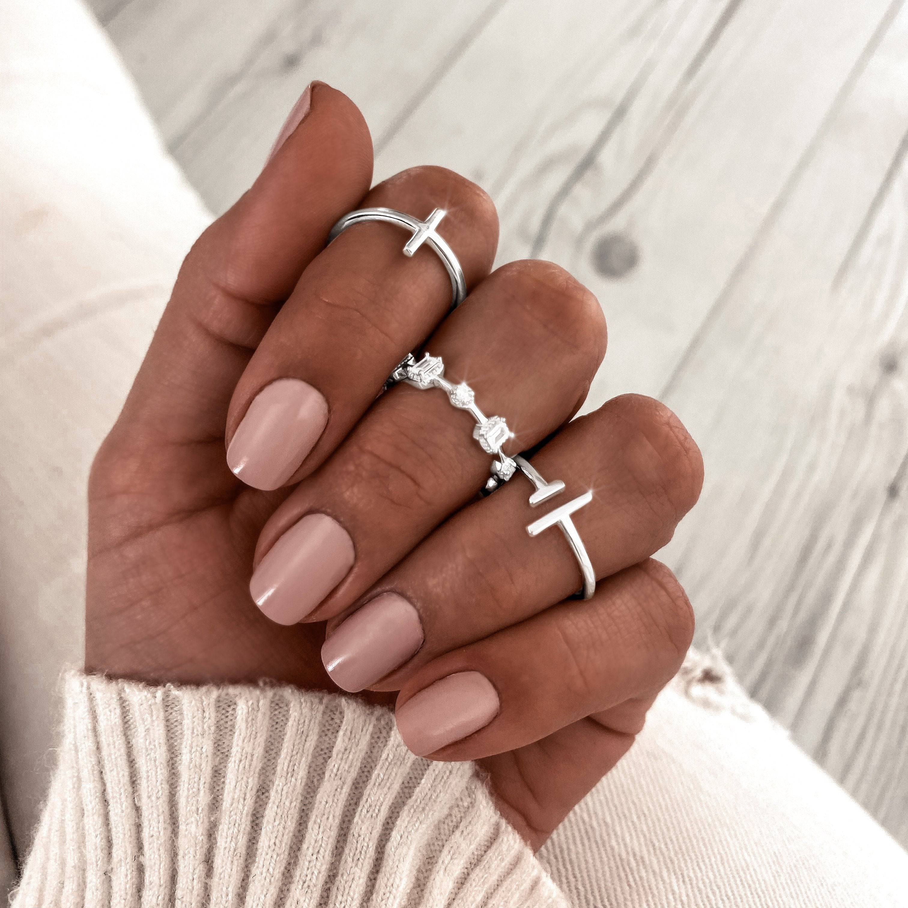 Aureos - Elegant Adjustable Open Silver Ring