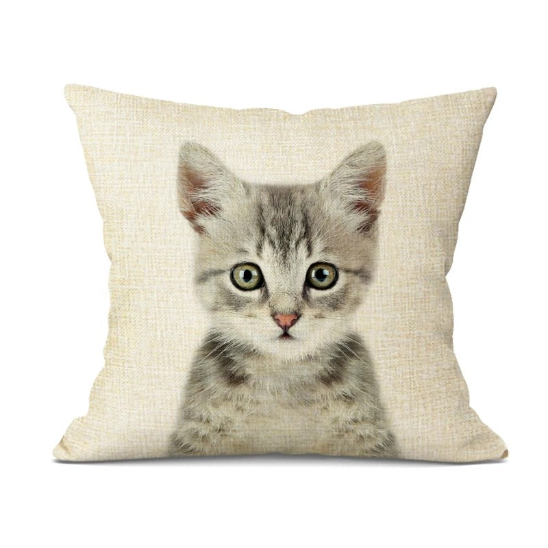 WhimsyWeave - Linen Animal Cushion Cover for Kids' Bedroom
