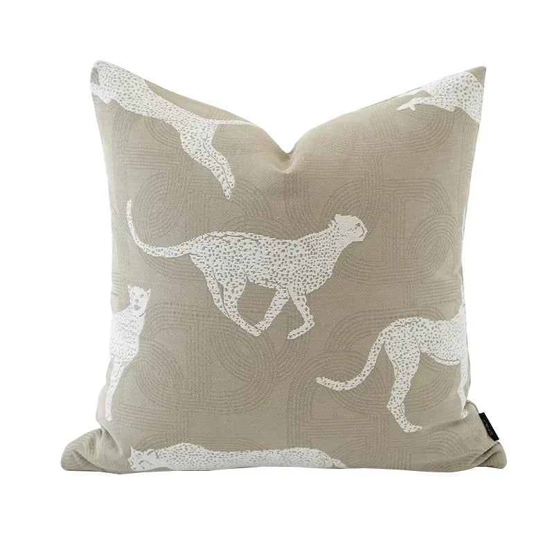 VelvetGlow - Reversible Geometric Jacquard Cushion Cover