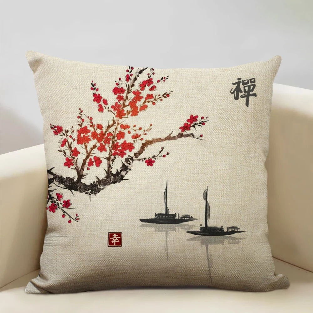BeauRêve - Japanese Ukiyo-e Mount Fuji Cushion Cover