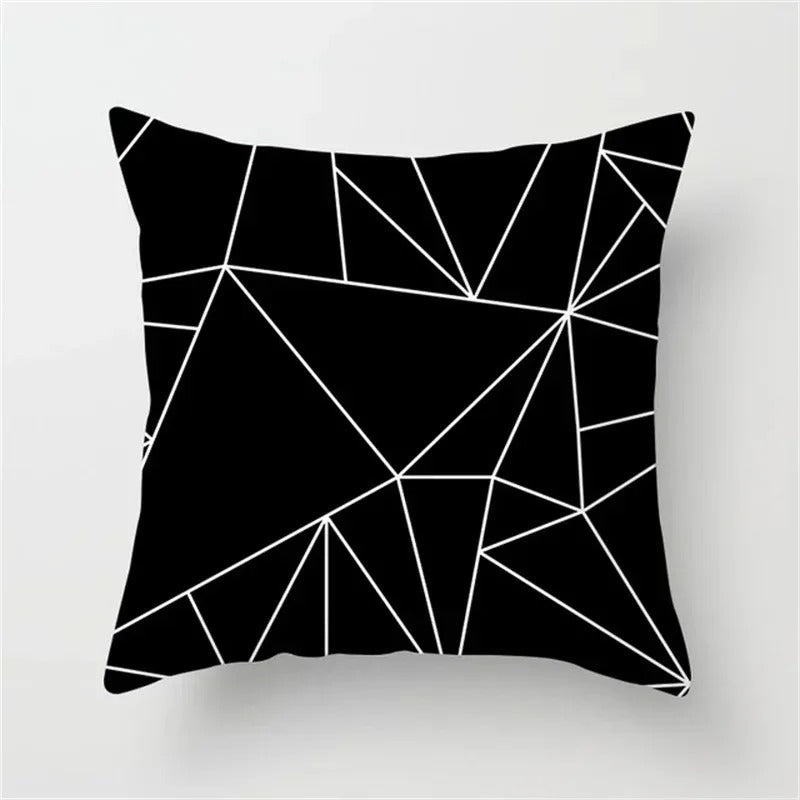 Ulinea - Black and White Geometric Cushion Cover