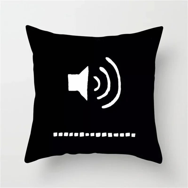 Ulinea - Black and White Geometric Cushion Cover
