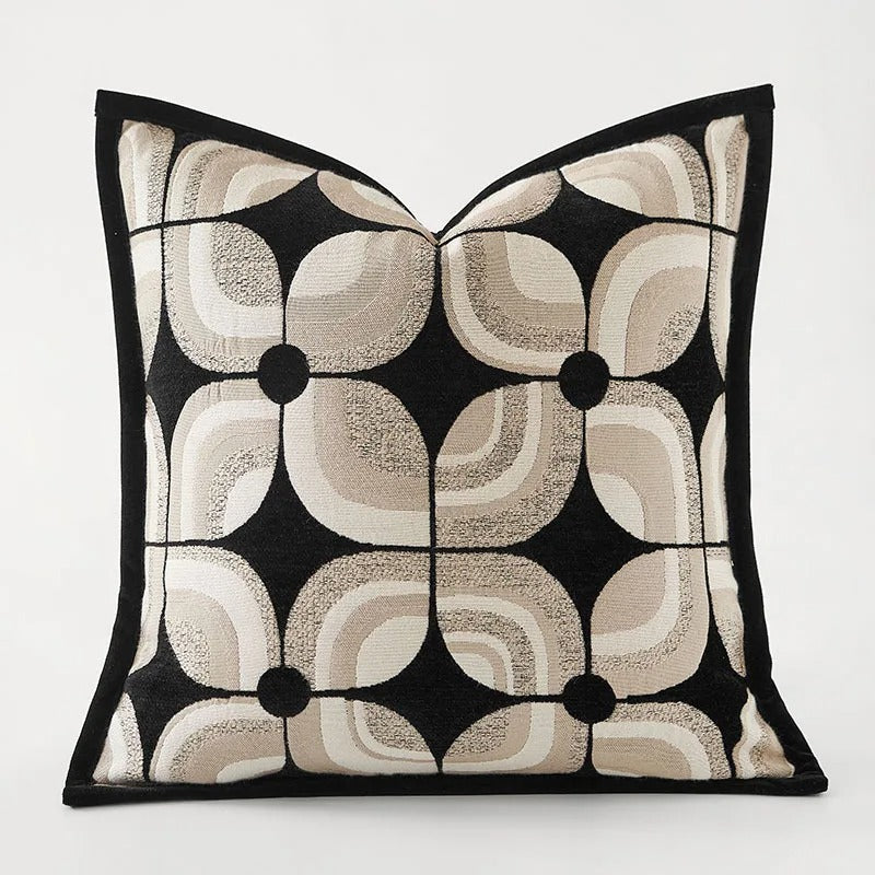RegalRest - Geometric Cushion Cover for Modern Sofas
