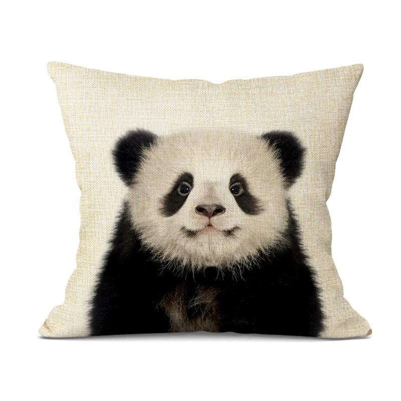 WhimsyWeave - Linen Animal Cushion Cover for Kids' Bedroom