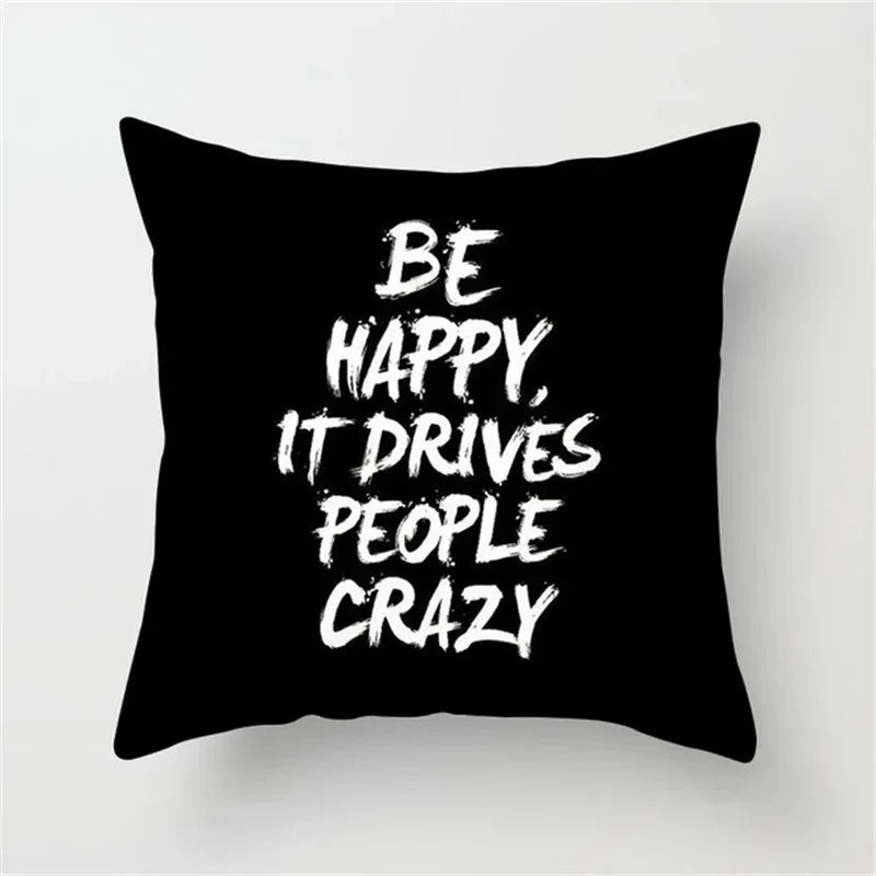 Ulinea - Black and White Geometric Cushion Cover