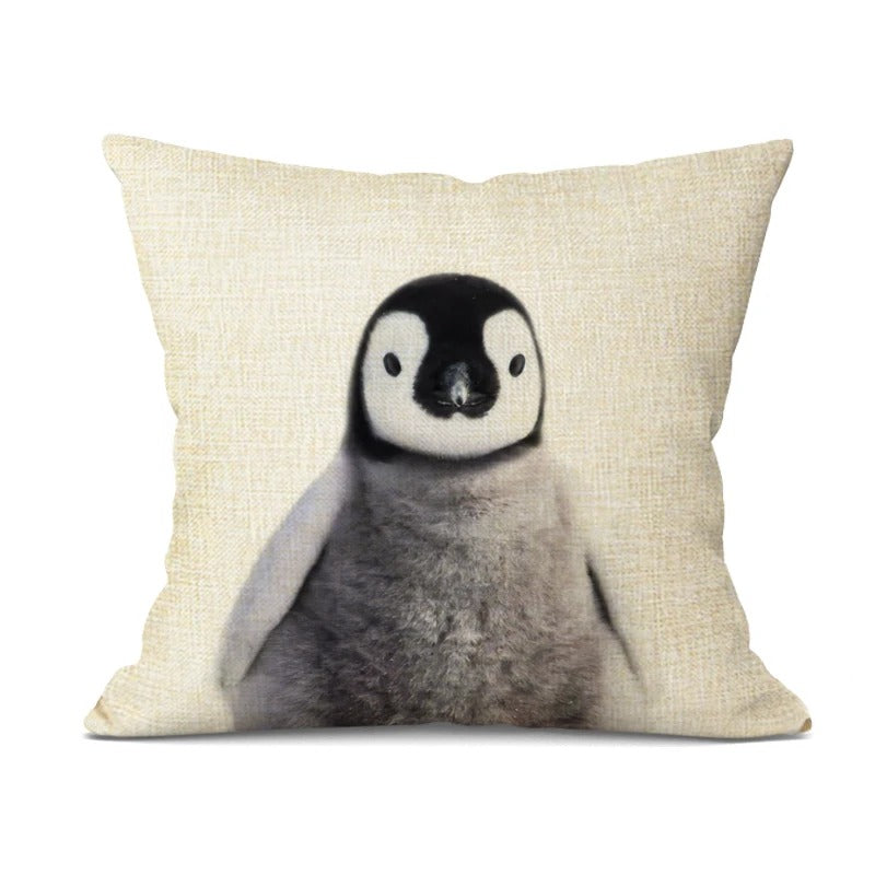 WhimsyWeave - Linen Animal Cushion Cover for Kids' Bedroom