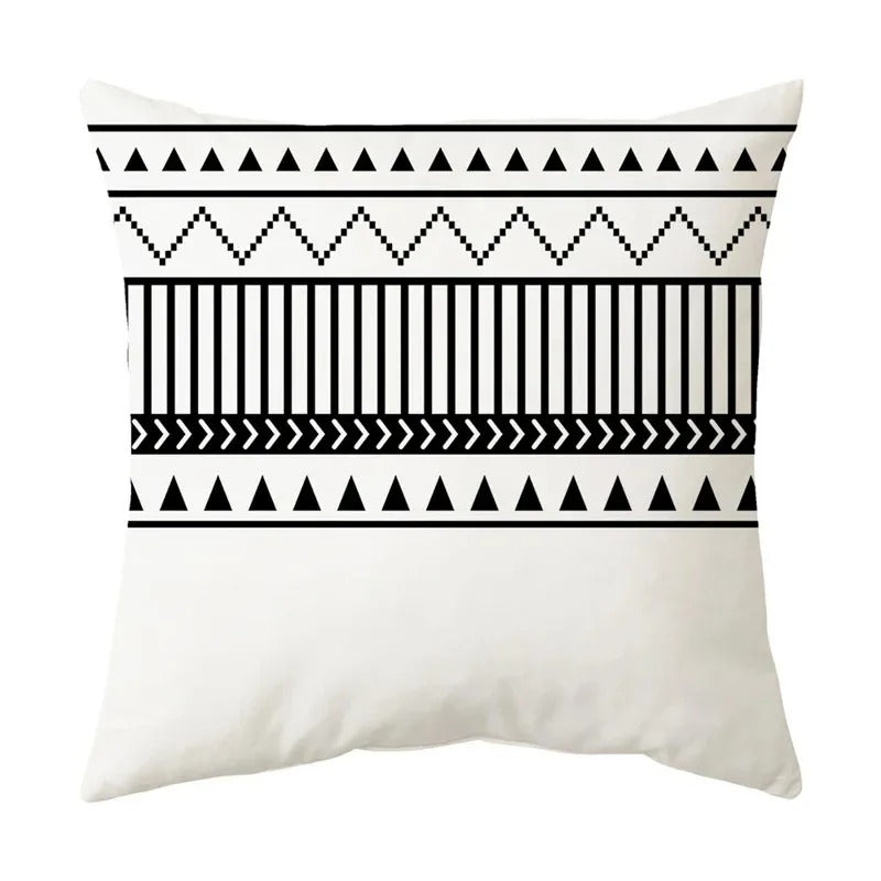 Ulinea - Black and White Geometric Cushion Cover