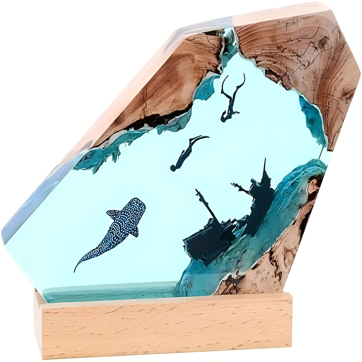 DeepDive - Ocean Scene Epoxy Resin LED Table Lamp