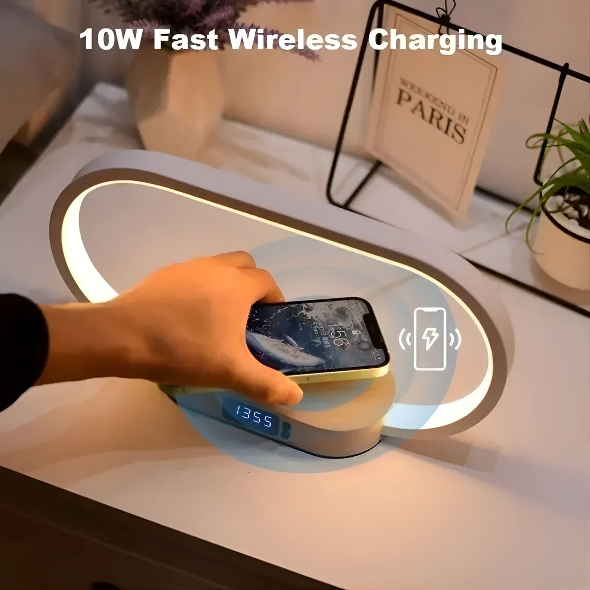 RadiantCharge - Multifunctional Lamp with Wireless Charger and Clock