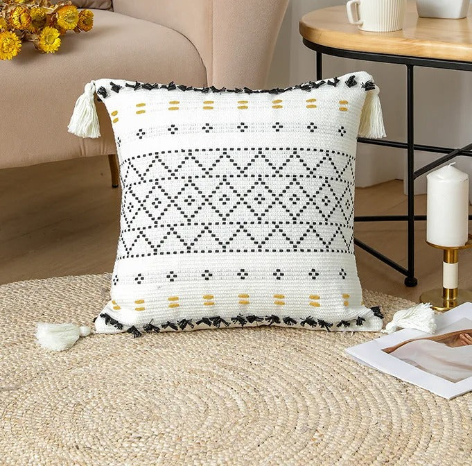 SatinCiel - Tufted Boho Cushion Cover