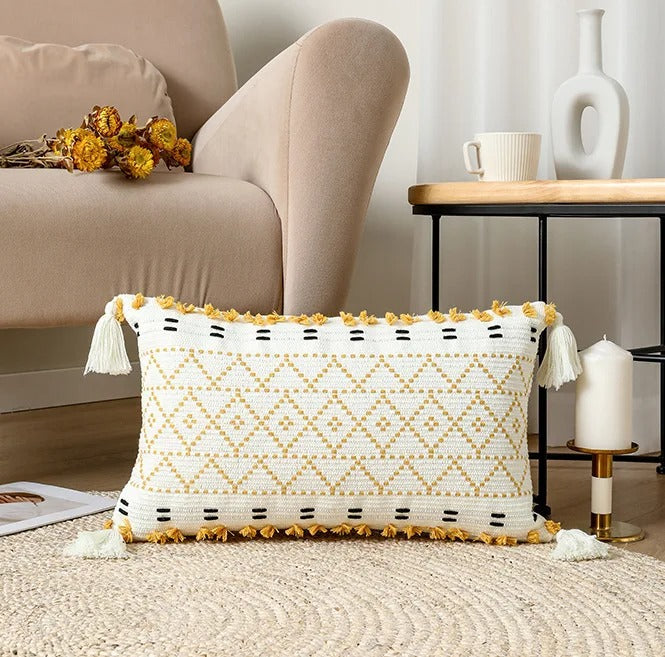SatinCiel - Tufted Boho Cushion Cover