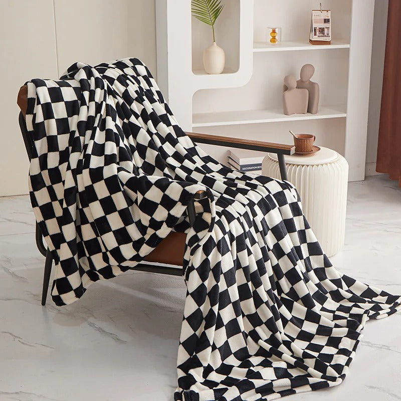 Tessellé Throw - Soft Elegant Coral Velvet Throw Blanket