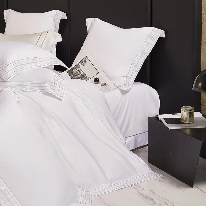 Luxxe White - White Egyptian Cotton Duvet Set