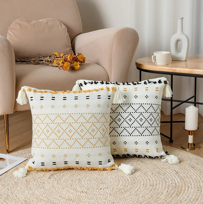 SatinCiel - Tufted Boho Cushion Cover