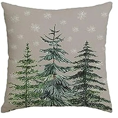 Festive Christmas - Christmas Tree Cushion Cover for Winter Ambience
