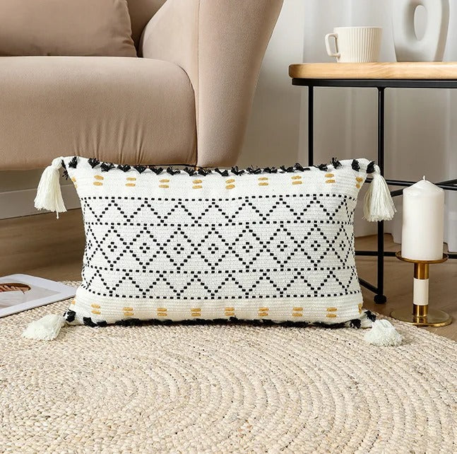 SatinCiel - Tufted Boho Cushion Cover