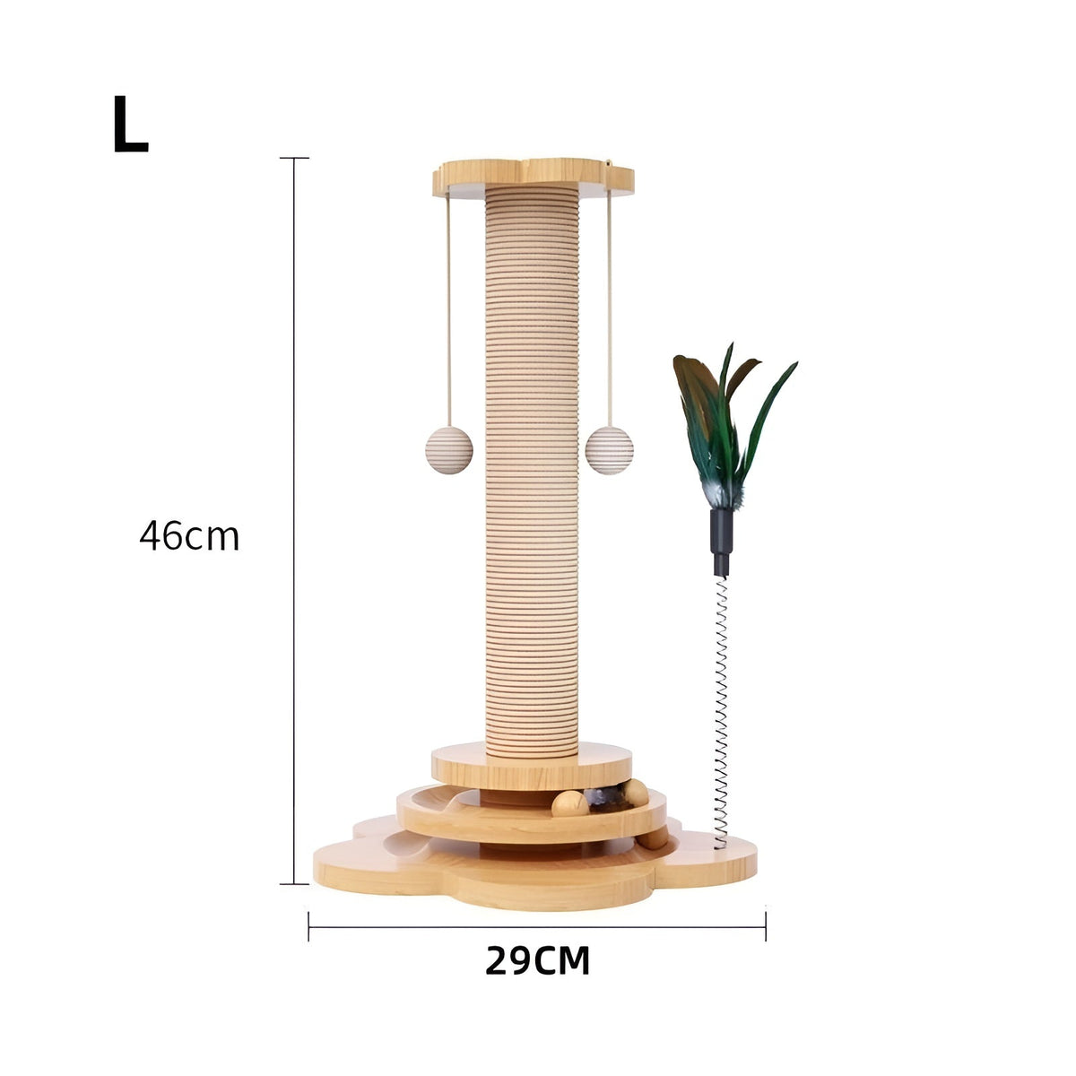 WoodPounce - Elegant Wooden Interactive Cat Toy