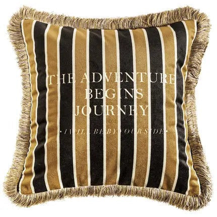 CressVelor - Royal Bee Golden Velvet Cushion Cover