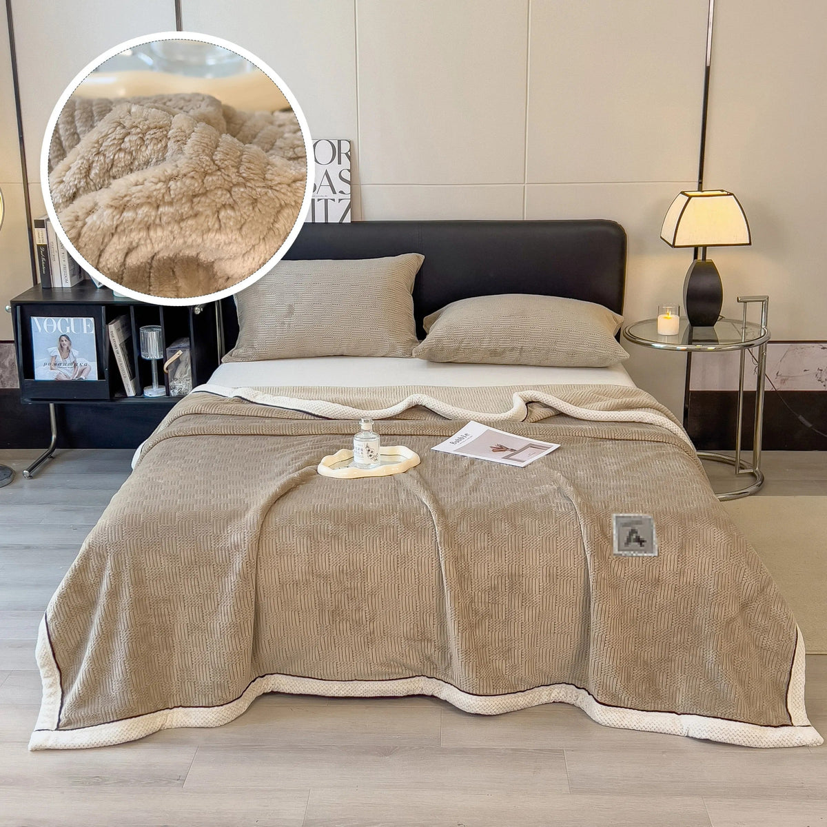CoralFleece Luxe - Soft Warm Fleece Throw for Sofa and Bed