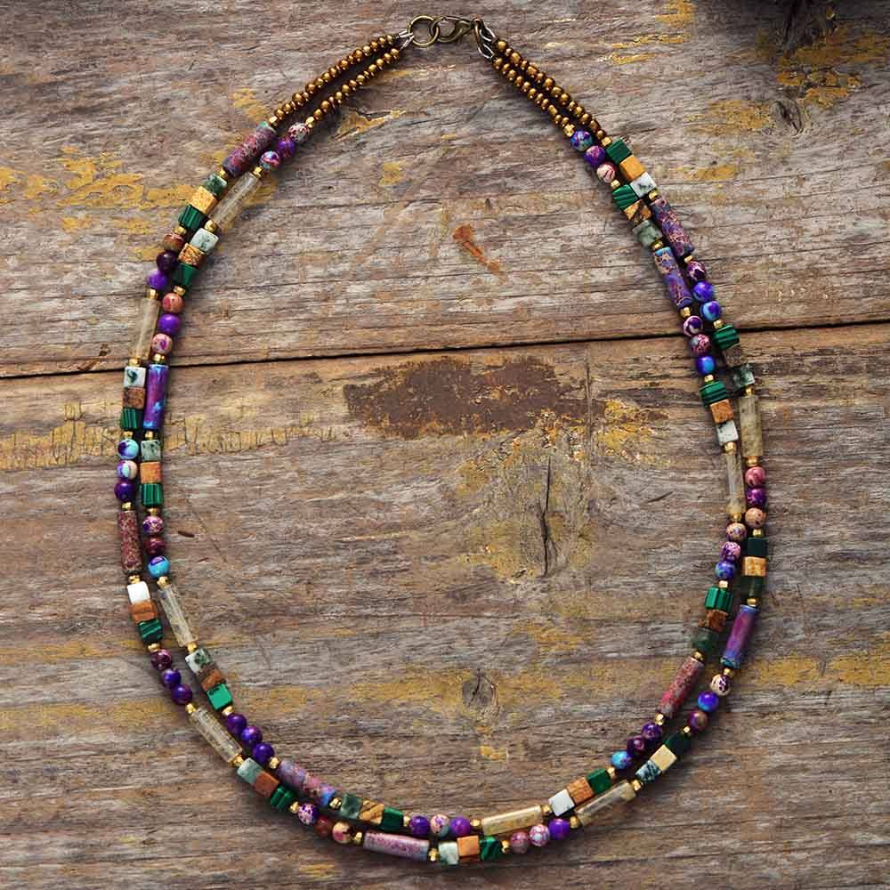 GemGlow - Semi-Precious Stone Choker Necklace