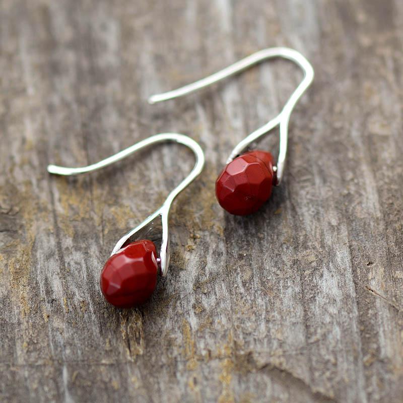 Serenella - Natural Stone Drop Earrings