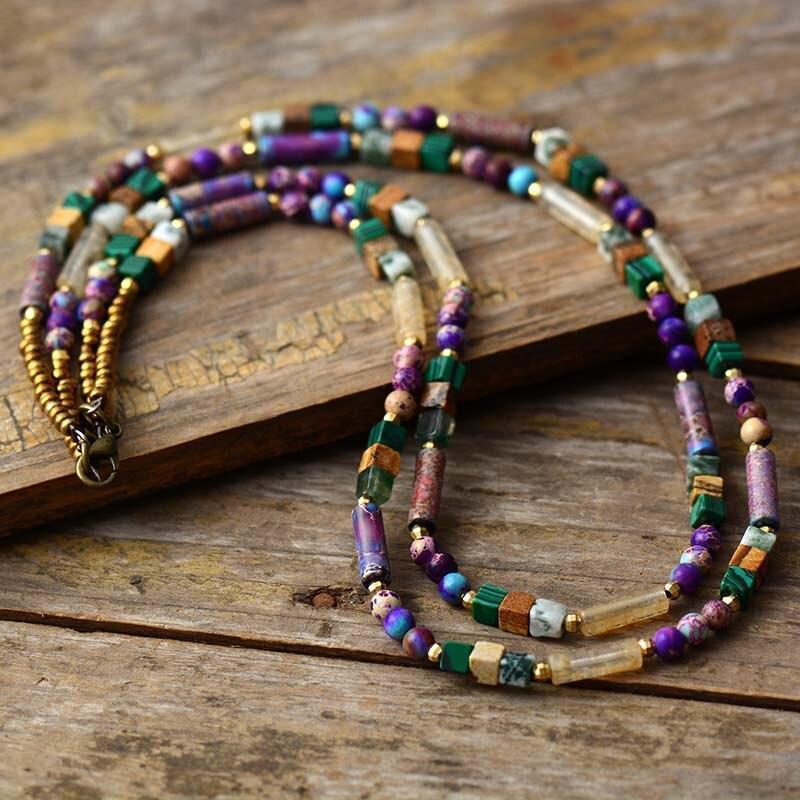 GemGlow - Semi-Precious Stone Choker Necklace