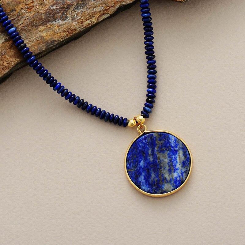 Lapis - Lapis Lazuli Pendant Bead Necklace