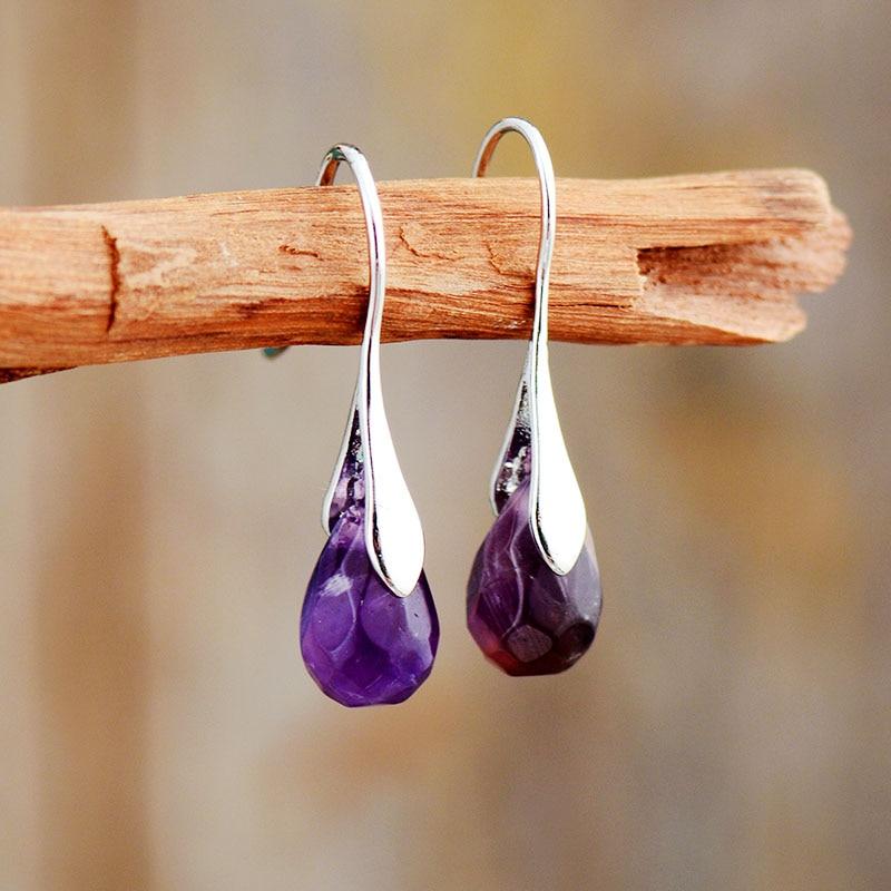 Serenella - Natural Stone Drop Earrings