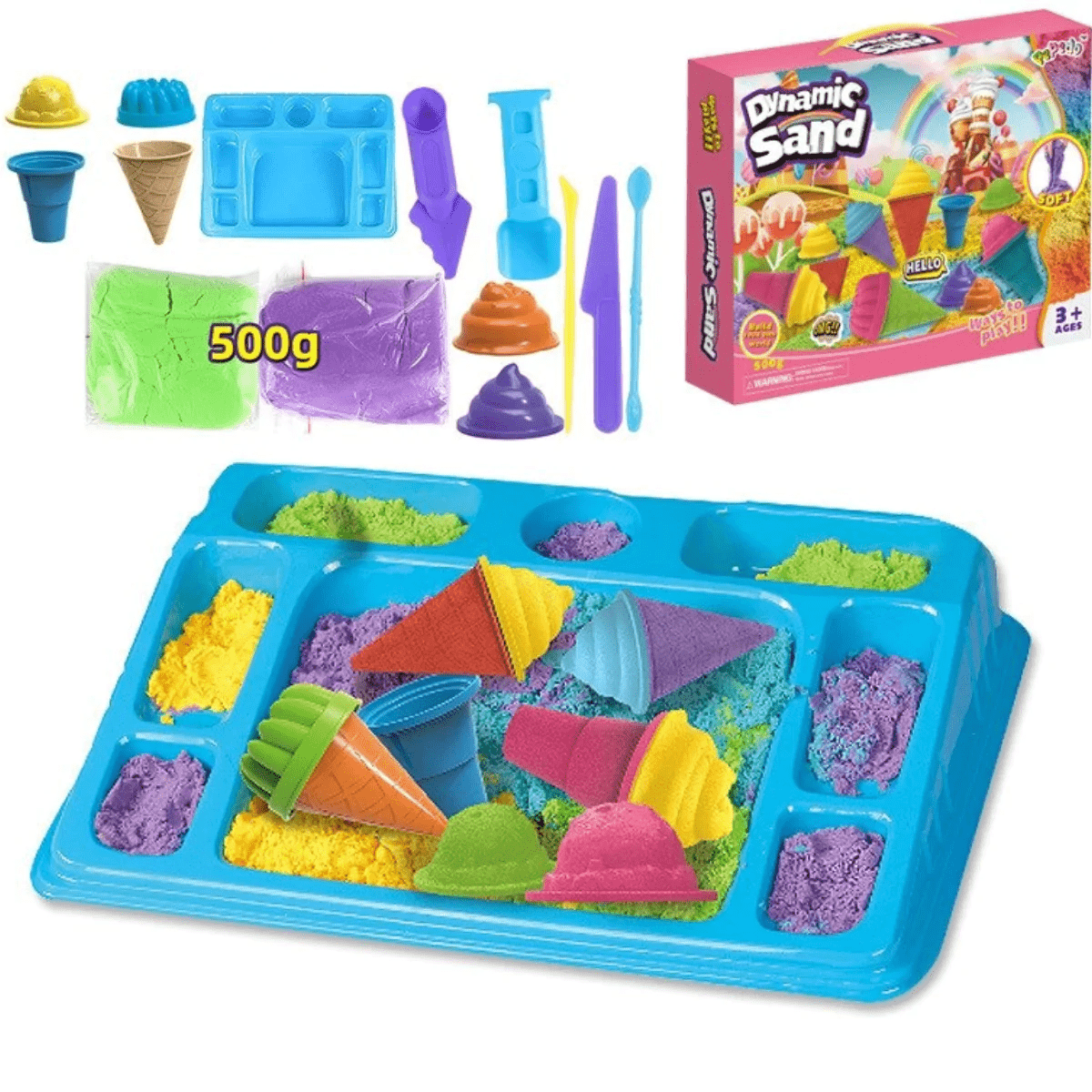 CreativePlay Sand Set – Set de Sable Kinétique Créatif