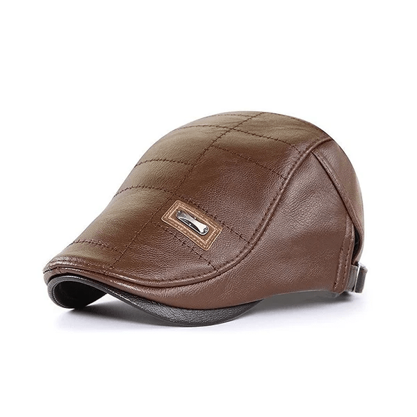 LuxeStyle - Elegant Leather Beret for Timeless Style