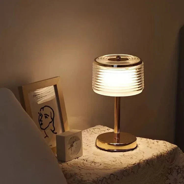 Palorin - Layered Gold Ring Design Table Lamp