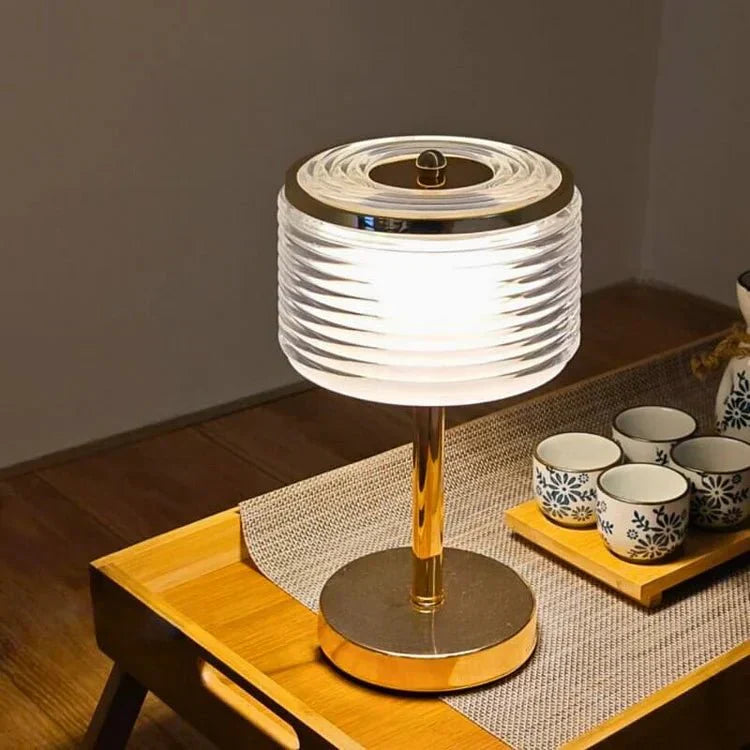 Palorin - Layered Gold Ring Design Table Lamp