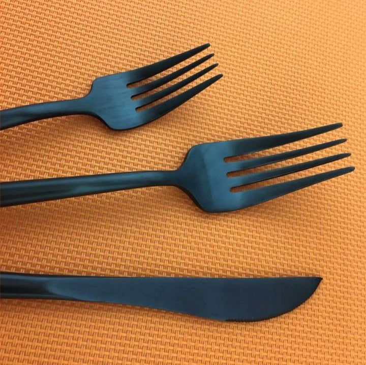 Napoli - Luxury Black Stainless Steel Cutlery Set