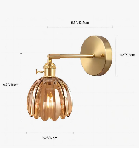 Havenbloom - Retro Tulip Glass Wall Sconce