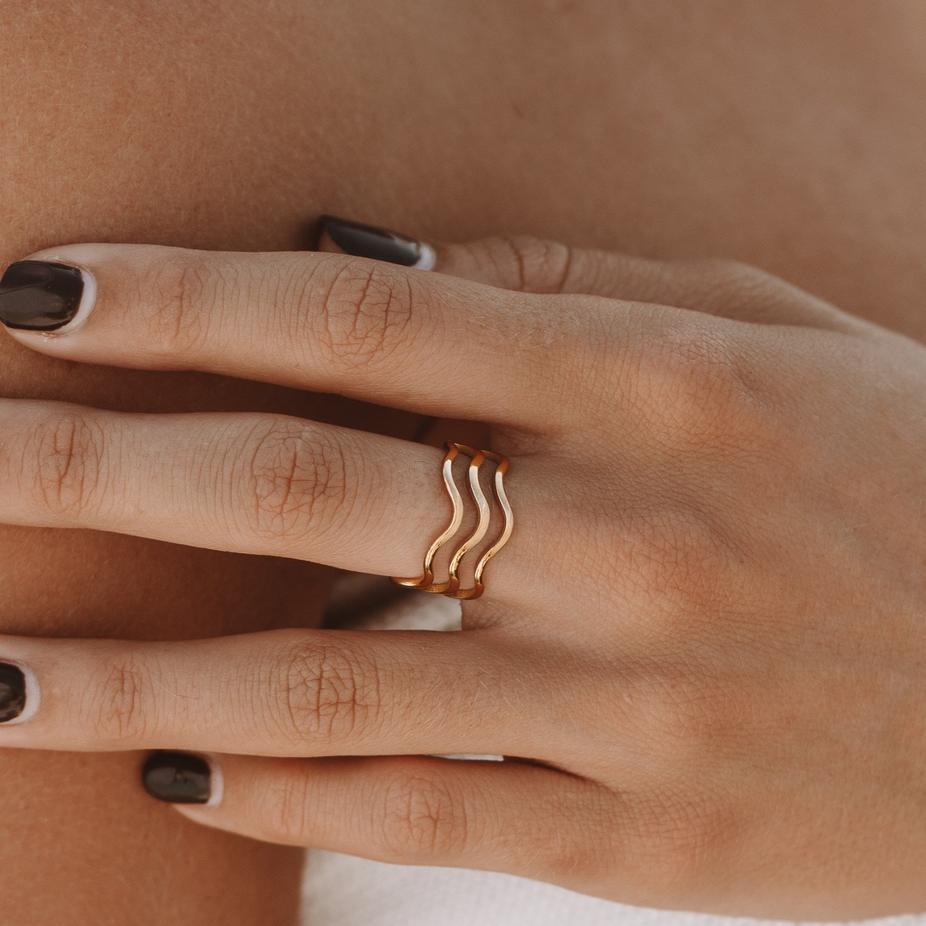 Nerida - Bague vagues inspirée de la mer