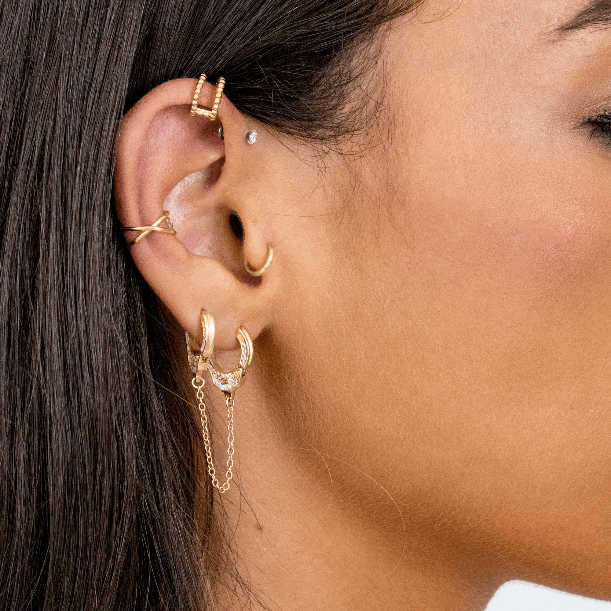 Nova - Modern U-Shaped Silver Clip-On Earrings