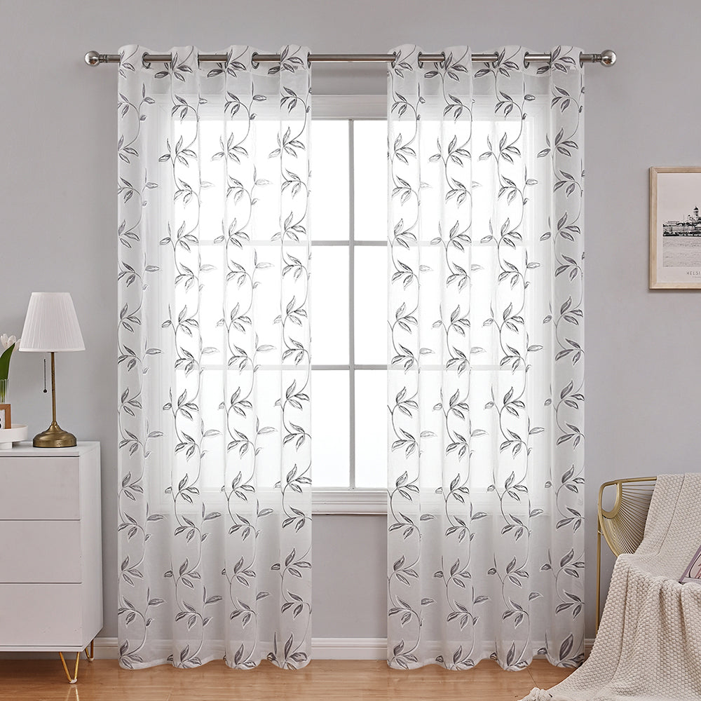 Hulvana - Luxury Blackout Curtains with Floral Print