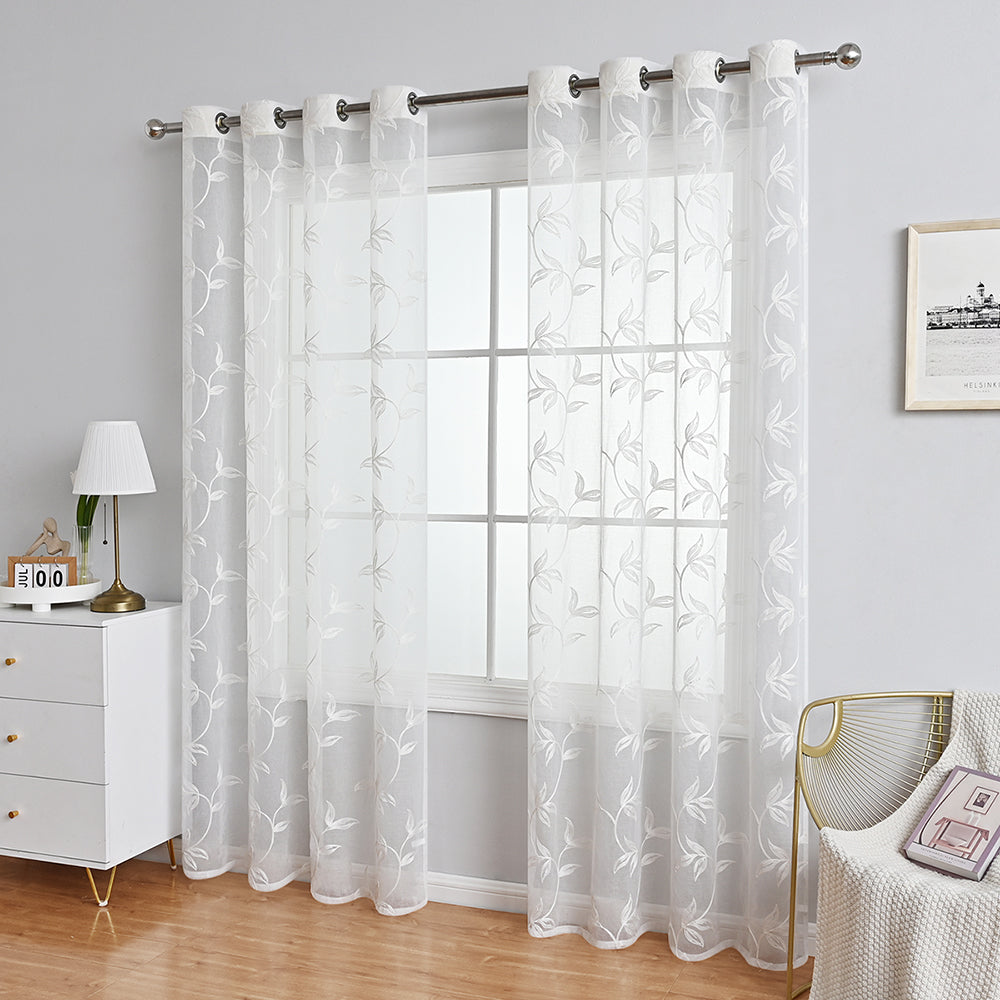 Hulvana - Luxury Blackout Curtains with Floral Print