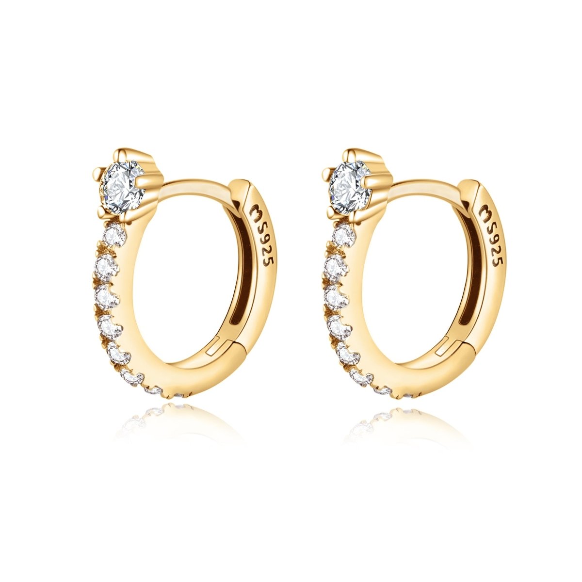 Livia - Sparkling Hoop Earrings with Elegant Shine