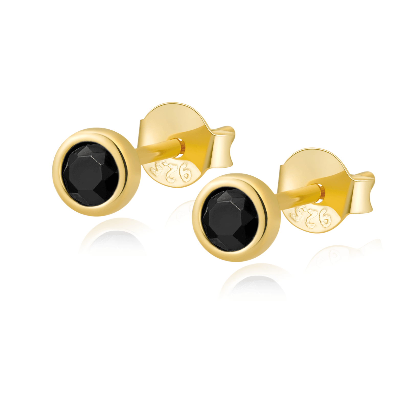 Amira - Compact Zirconia Hoop Earrings in 925 Silver
