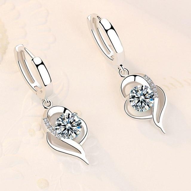 Boucles d'Oreilles Argent Fleurs Zirconia - Amelina