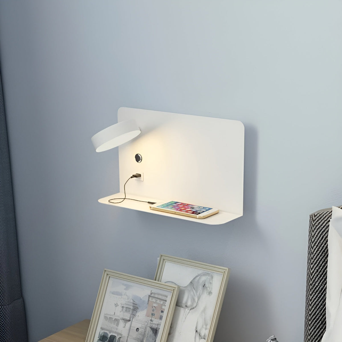 Evoltra - LED Wall Sconce with Built-In USB Port