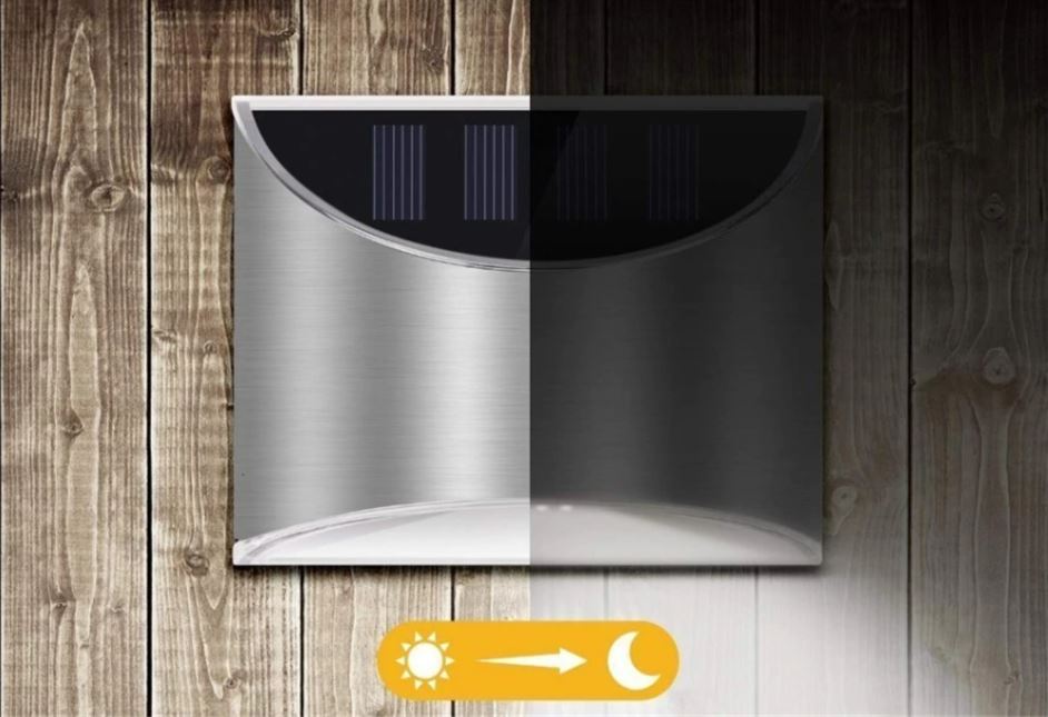 Solar LED Wall Lights - Wireless Deluxe Garden Lighting