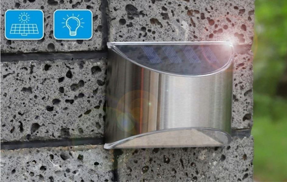 Solar LED Wall Lights - Wireless Deluxe Garden Lighting