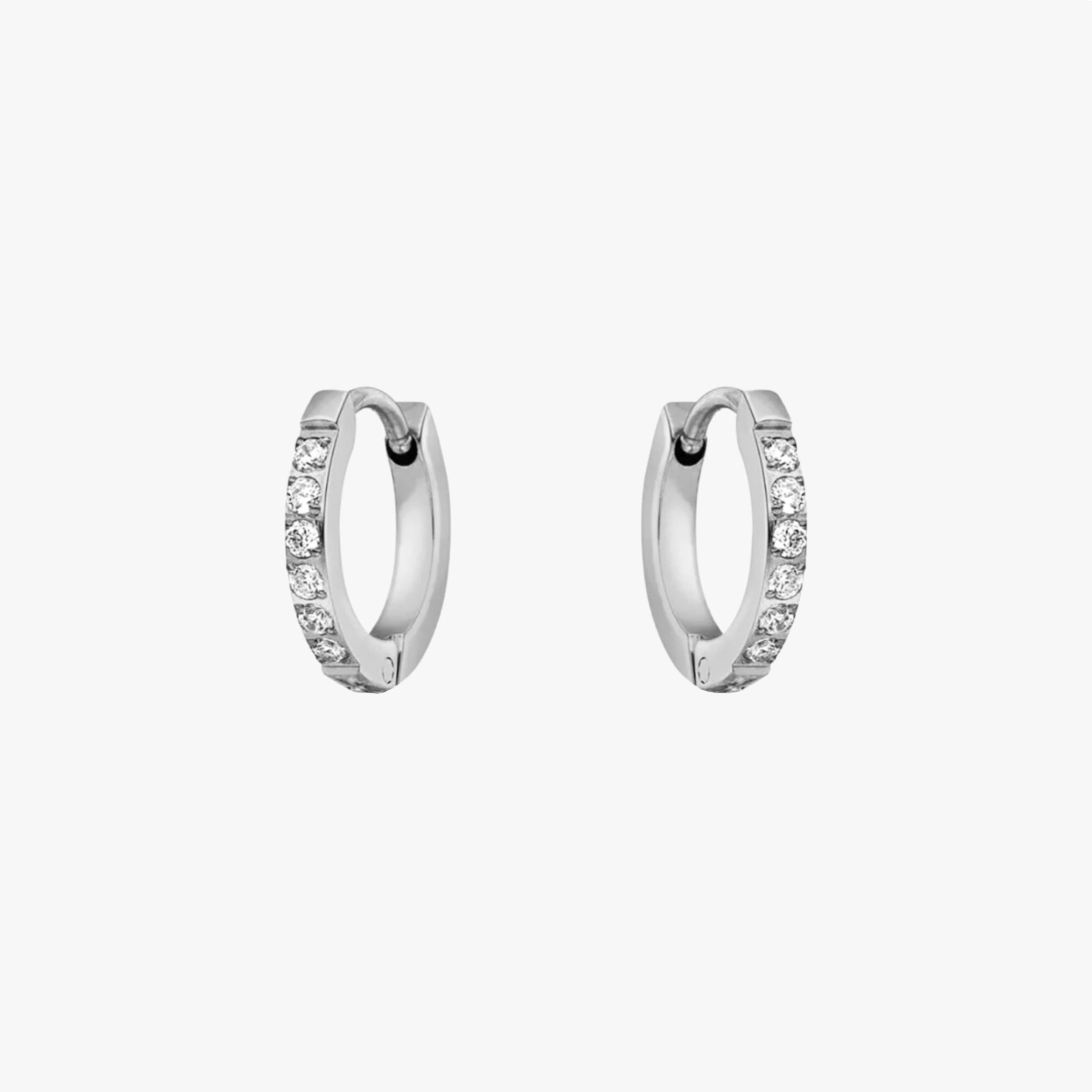 Amara - Boucles d'oreilles anneaux zircone
