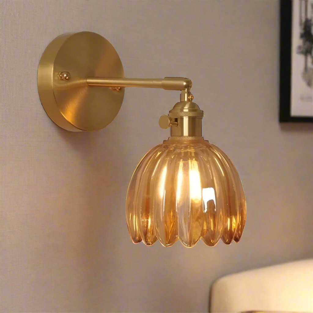 RetroLume - Vintage Tulip Glass Wall Sconce