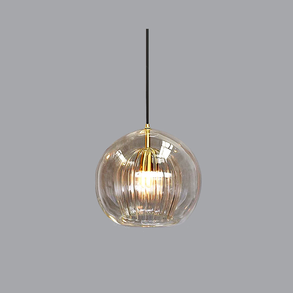 AmberGlow Pendant - Warm Amber Glass Pendant Light